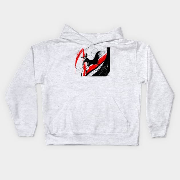 Zorro Whips Kids Hoodie by DougSQ